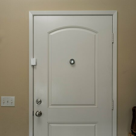 Prime-Line Door Reinforcement Lock, Solid Brass, Matte Black w/ Integral Pull U 114708